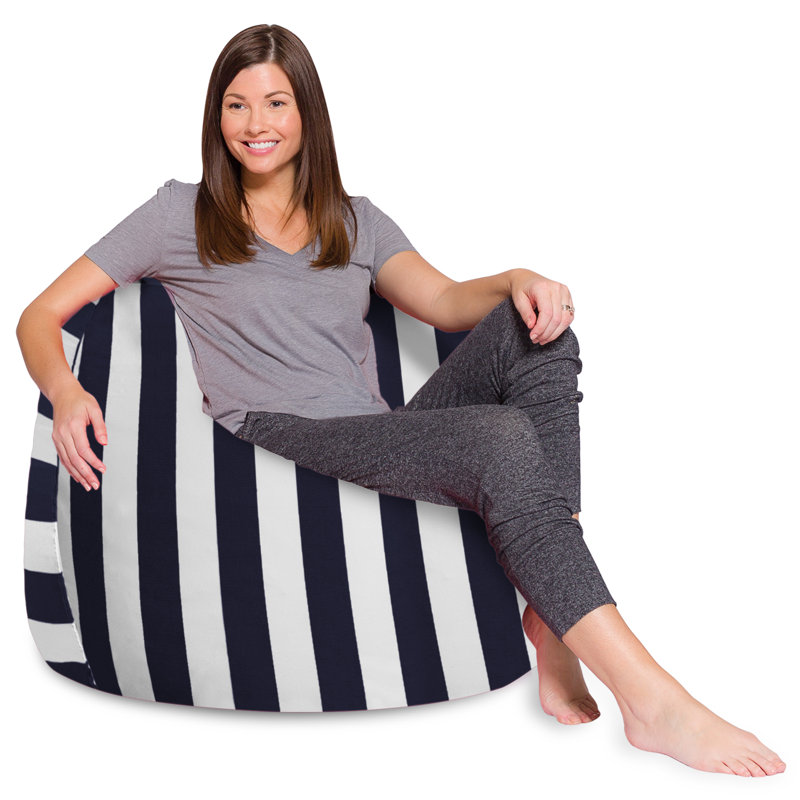 Bean Bag Chair for Kids, Teens, and Adults - Filled with Soft Beads, Includes Removable and Machine Washable Cover - Multiple Colors, Sizes and Fabrics including Soft Nylon & Canvas with Patterns