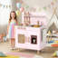 Salle de sport Gymax avec accessoires de poêle à glace et rangement pour évier d'eau réalistes - rose-132784921