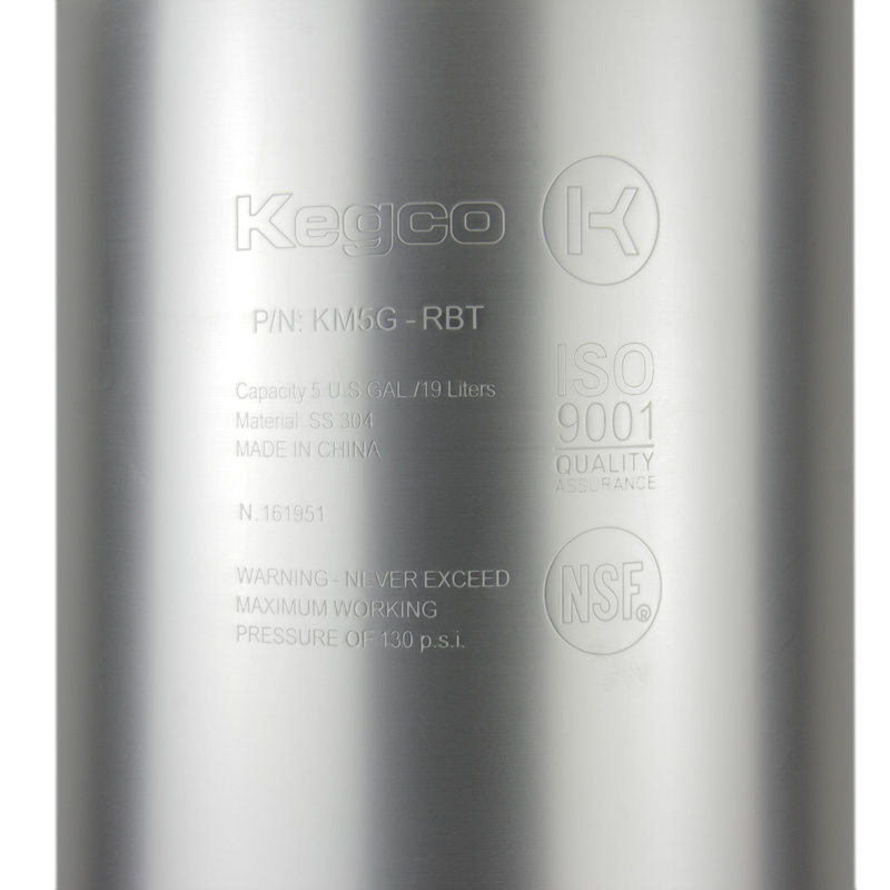 Kegco 5 Gallon Ball Lock Keg - Rubber Handle - Set of 4