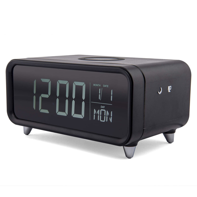 Digital Electric Alarm Tabletop Clock, Black