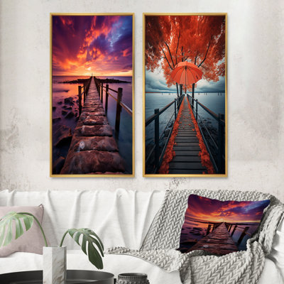 «Pier Twilight Retreat», 2 pièces sur toile
