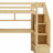 Karanfila Twin Over Twin Loft Bed With Built-In Desk And Staircase, With Storage Compartments And Shelves-1643020733