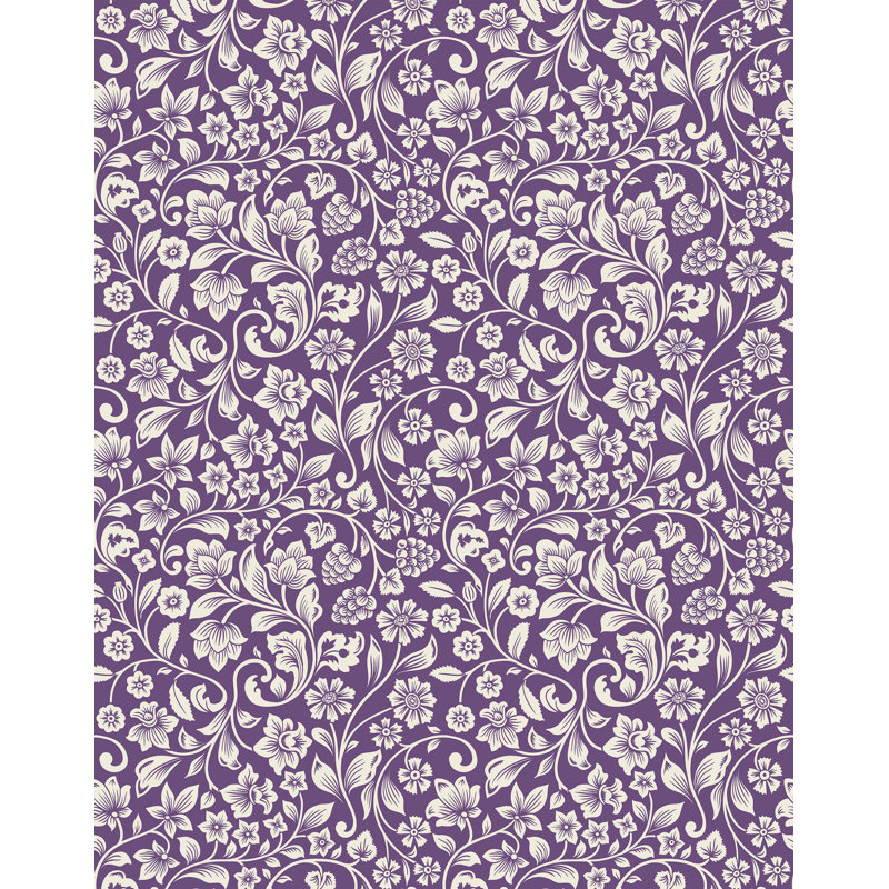 Melvyn 7m x 75cm Wallpaper Roll, Purple