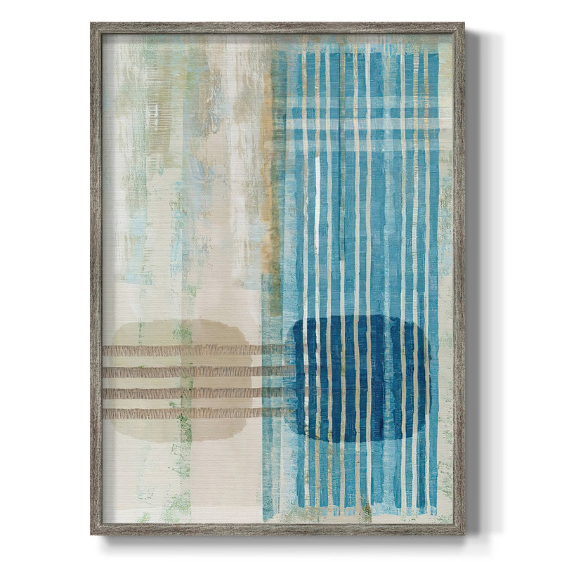 «Blue Blue Horizon III», reproduction encadrée - bois massif, H 15 po x l 12 po
