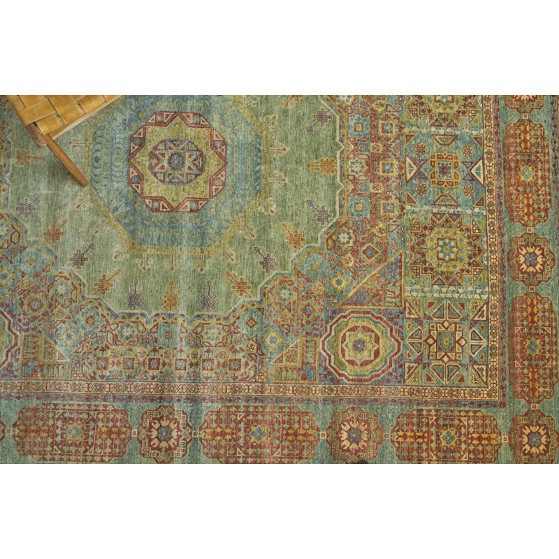 Mamluk Wool Oriental Area Rug, Rectangle 9' x 12'