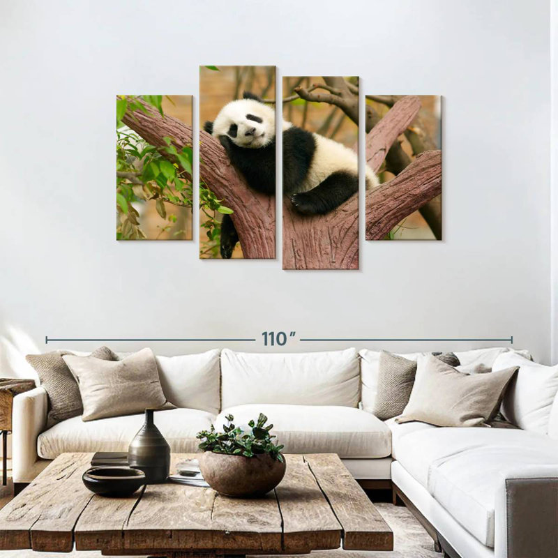 Panda endormi Brampt, H 48 po x l 75 po