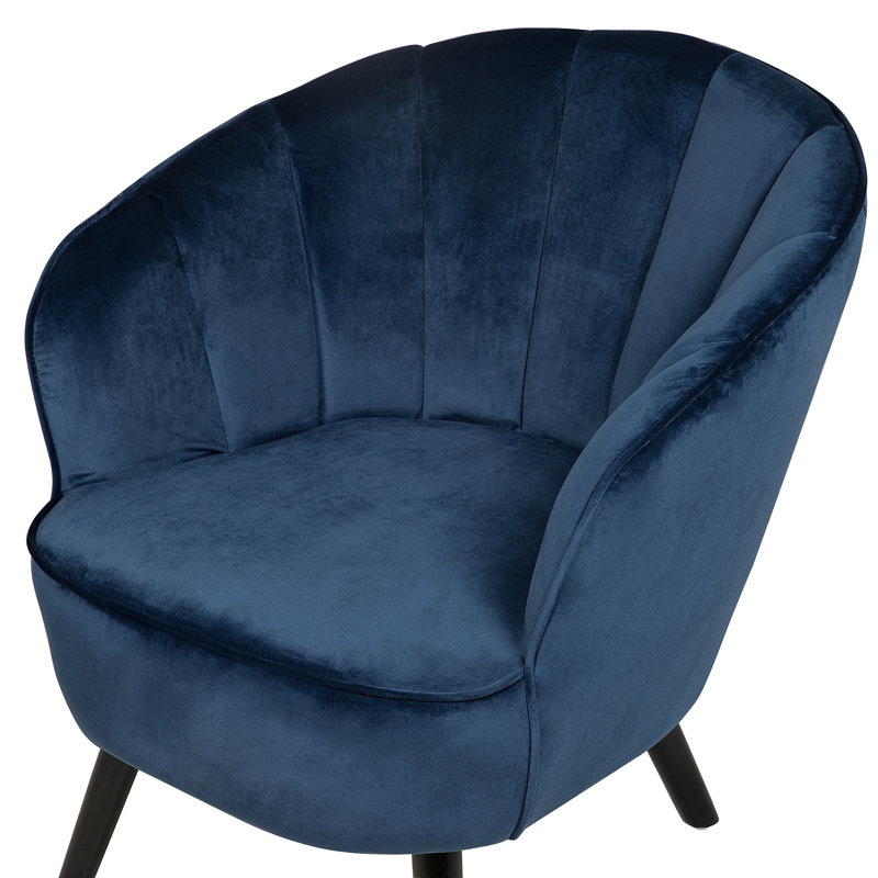 Dartford Velvet Barrel Chair, Dark Blue