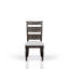 Ensemble de 2 chaises d'appoint rembourrées à dossier en échelle