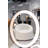 Upholstered Swivel Barrel Chair-257701223