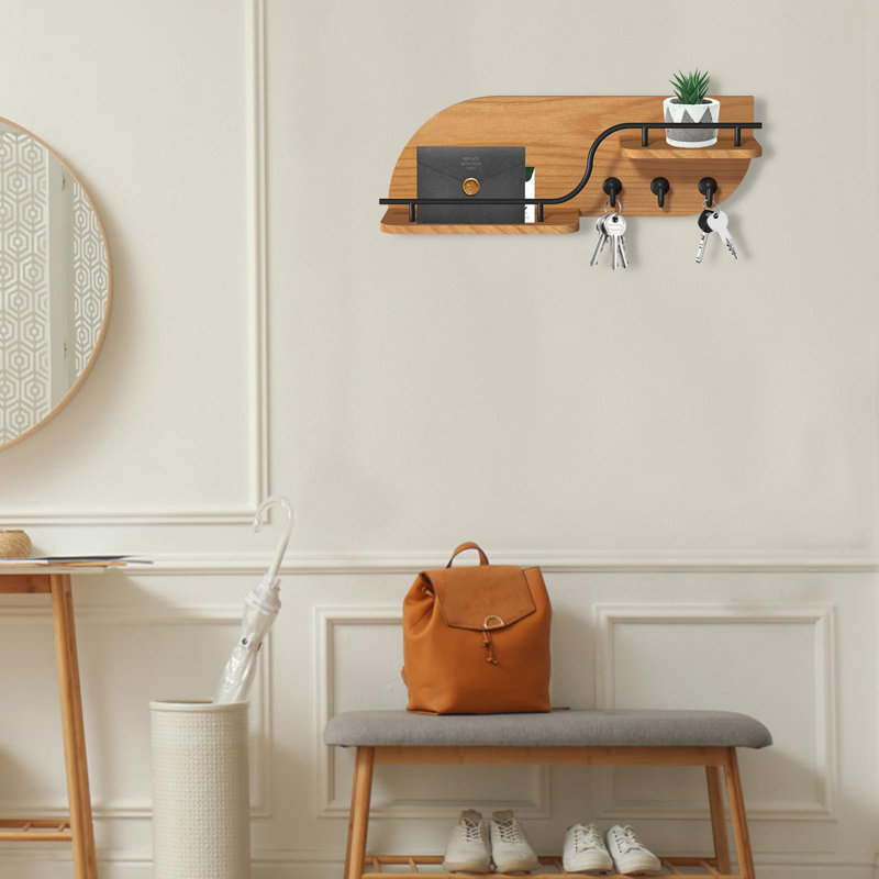 Key Holder for Wall, Brown