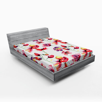 Microfiber Floral Fitted Sheet