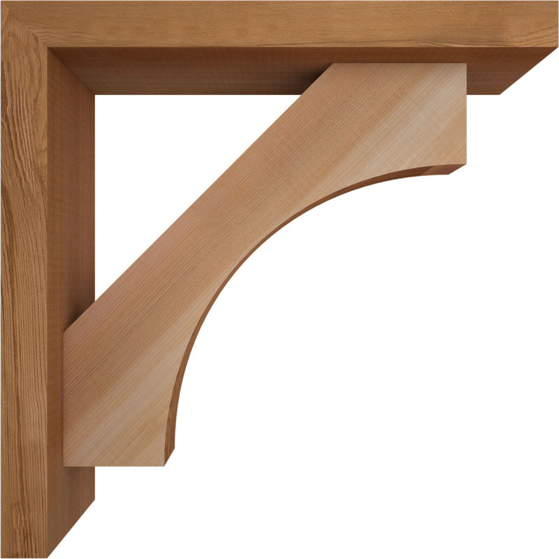 Westlake Block Bracket w/ Offset Brace, 18 x 18, 3 1/2"W Western Red Cedar (Smooth)