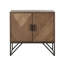 Armoire d'appoint rare avec base en bois de noyer naturel et base en métal: placage brun, base, option de rangement