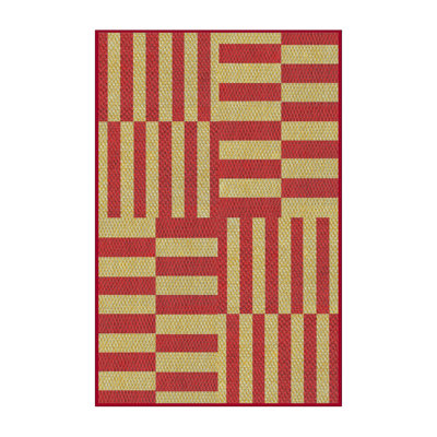 Tapis de zone rose à motif