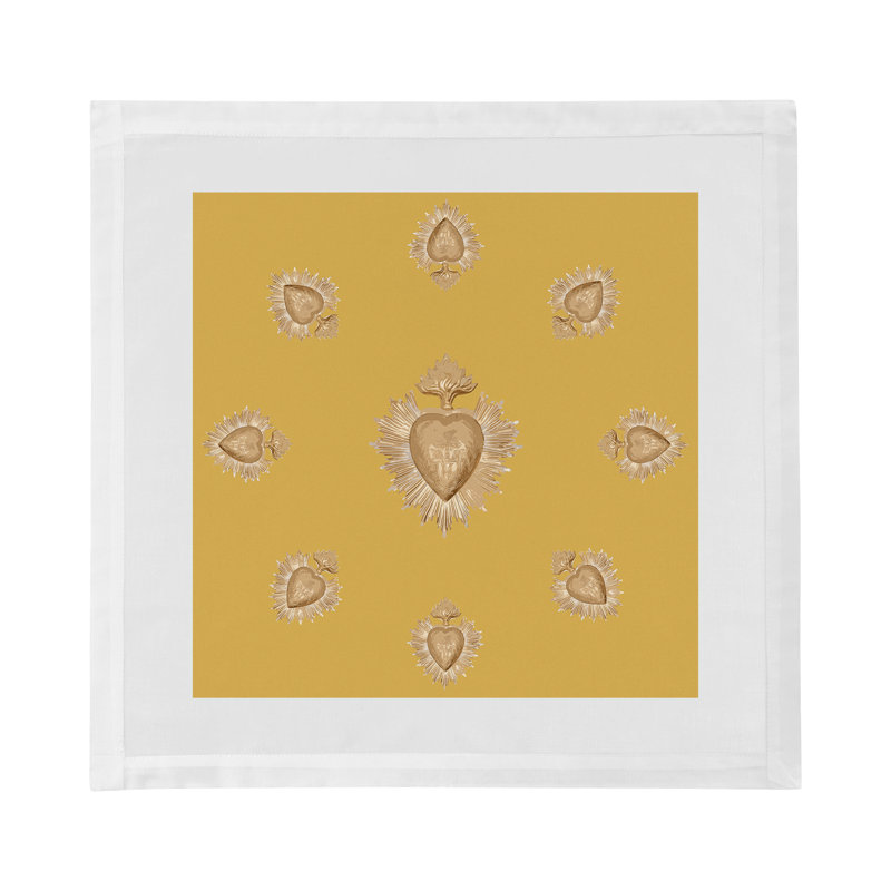 Ex Vote Cotton Sateen Dinner Napkins, Gold