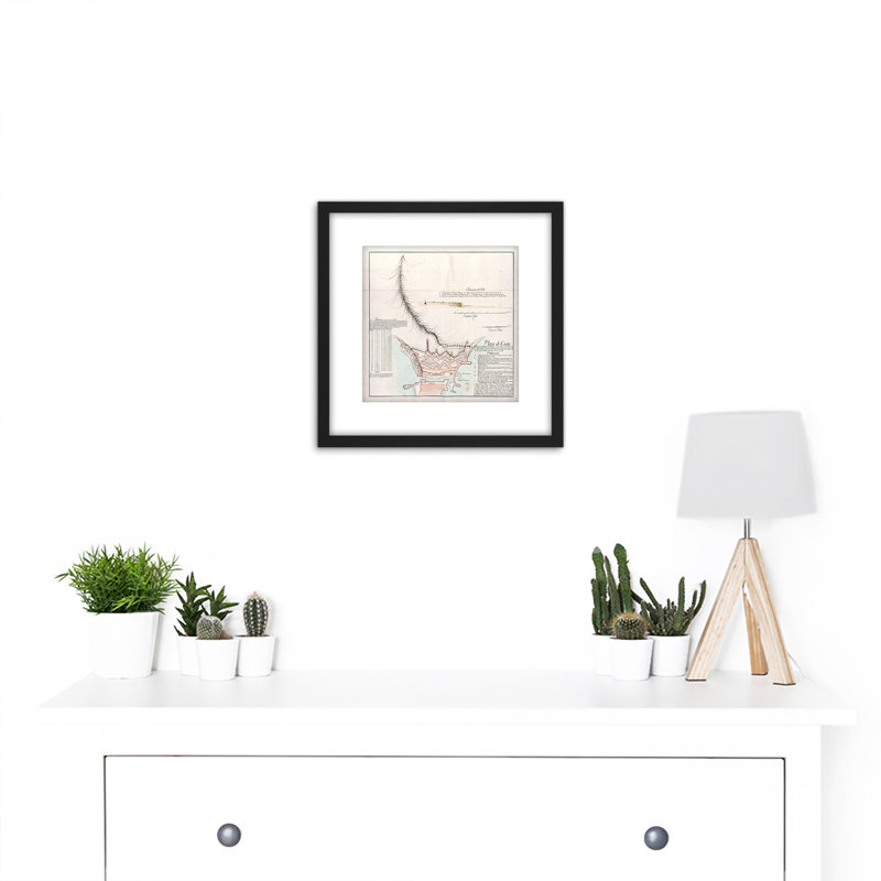 Map Antique Arcos 1797 Plan Royal Walls Ceuta Replica - Single Picture Frame Print