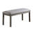 Dining Table 4X Side Chairs Bench 6Pcs Dining Set Fabric Seat Rustic Style