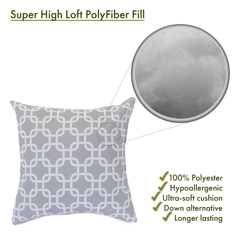 Coussin extérieur Roysum, gris, 20 po x 20 po, Carré