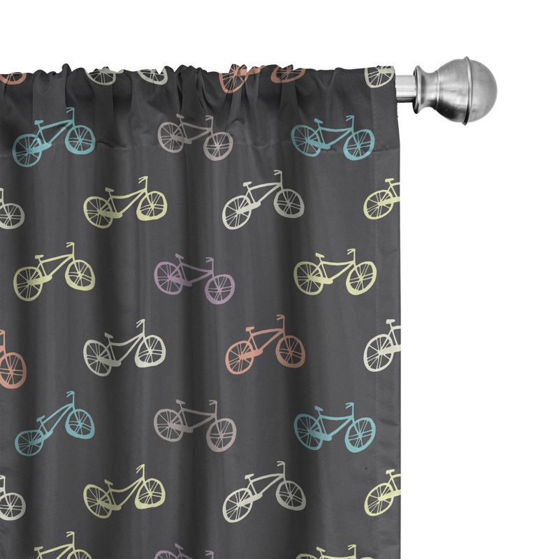 Paire de rideaux semi-transparents avec passe-tringle, 28 po x 63 po