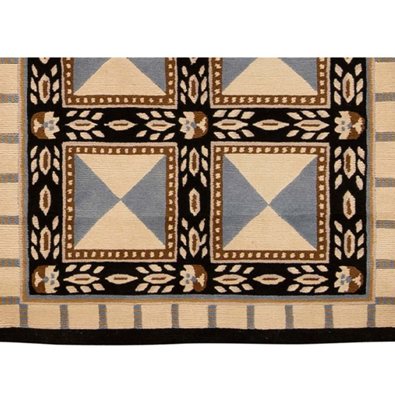 Handmade Cotton and Wool Oriental Area Rug