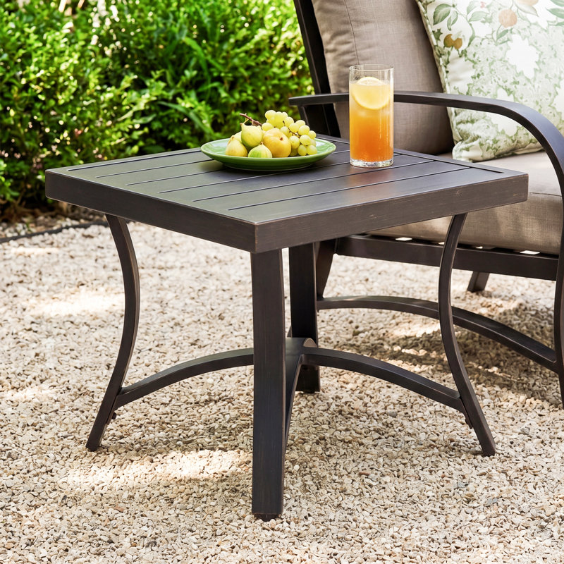 Chamber Aluminum Square 24"L x 24"W Side Table