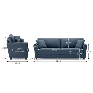 Red Barrel Studio® 85.4'' Upholstered Sofa & Reviews - Wayfair Canada