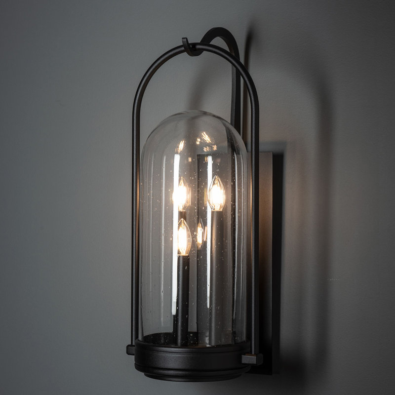 Davis Outdoor Sconce - 12.8"L x 11.7"W x 28.5"H - Coastal Dark Smoke, Coastal Black
