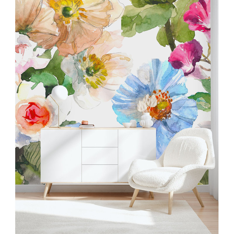 Murale texturée pelez et collez, L 100 po x L 8,33 po