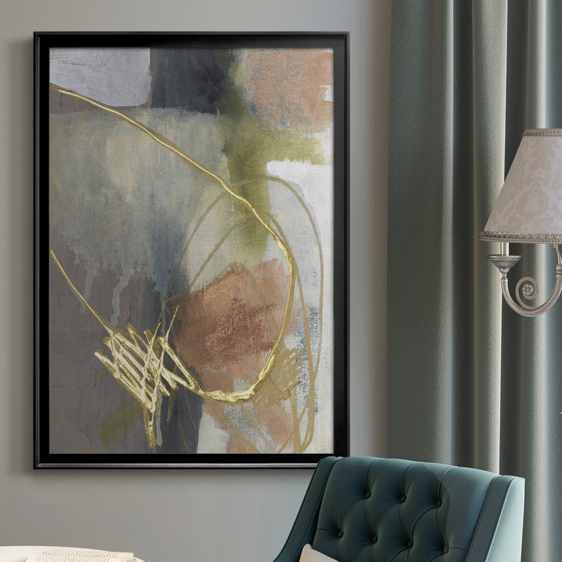 Burnish Loops II - reproduction d'art sur toile encadrée, Cadre noir, H 36,5 po x l 26,5 po x P 1 po