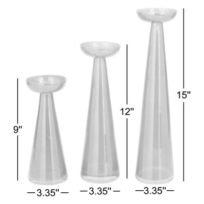 The Novogratz Glass Pillar Decorative Candle Holder