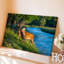 Reproduction d'art sur toile, "Une scène sereine dans la forêt"-2092175602