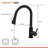 Touchless Kitchen Faucets, Matte Black Kitchen Faucet with Pull Down Sprayer, Single Handle Smart Motion Sensor Kitchen Sink Faucet,Contemporary Hands-Free Sink Faucet for Farmhouse Laundry