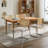 Velvet and Teddy Fabric Upholstered Side Chair with Cane Rattan Back-1762856689-1755046856