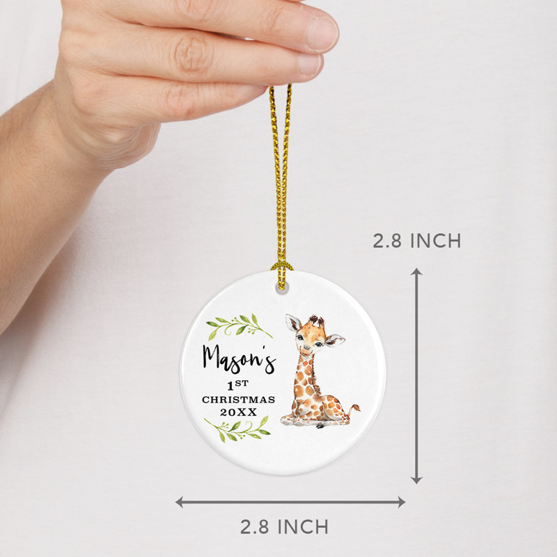 Ornement boule girafe ronde