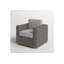 Fauteuil club en osier gris