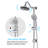 Complete Rainfall Shower System With Rough In-Valve And Slide Bar-106650542