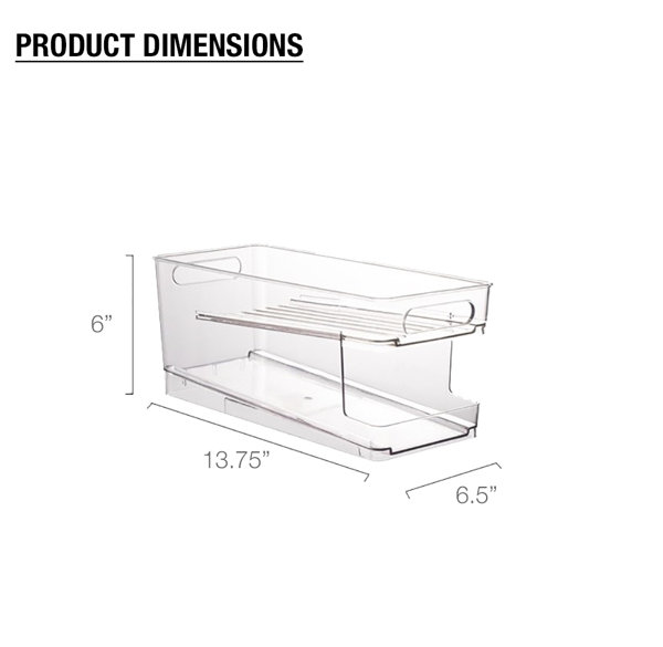 OnDisplay FIFO Refrigerator Soda/Beer Can Organizer - Stores 12 Cans in Fridge w/Auto Feed