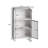 45.28" H Storage Cabinet, Bathroom Floor Cabinet With Glass Door And Shelves,  Freestanding Display Storage Cabinet