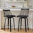 26'' Modern Swivel Counter Bar Stool with Spindle Back and Padded Seat-80925644-92103431