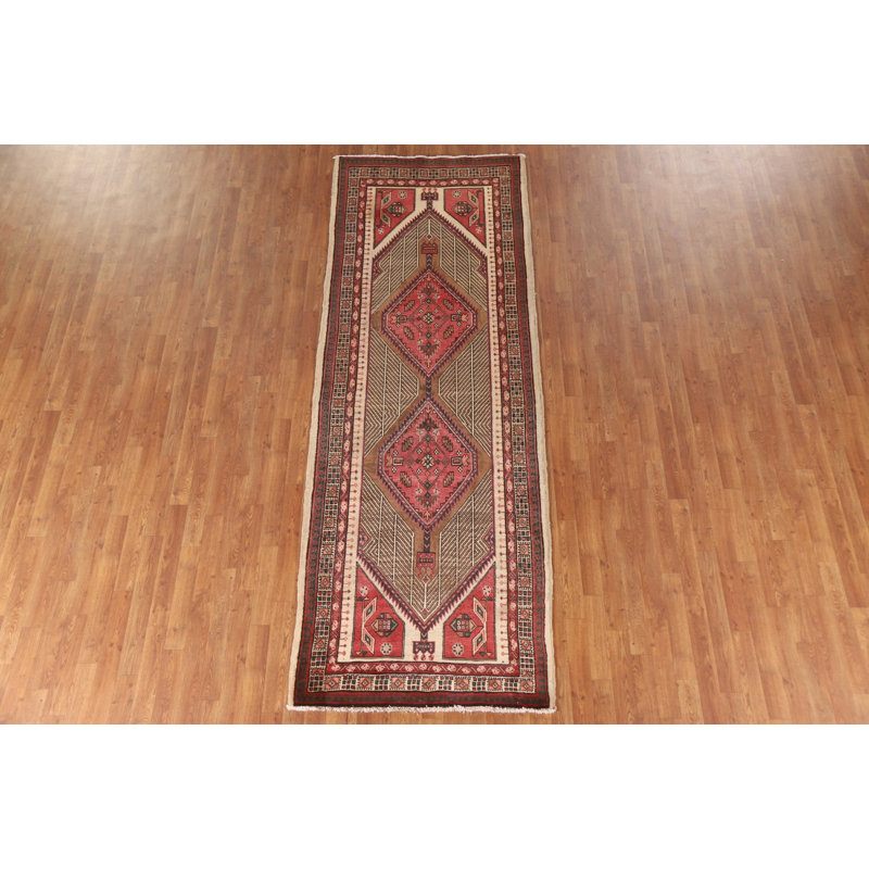 Handmade Wool   Runner Rug 4x10