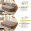 Canapé moderne pliable 2-en-1 avec couverture fonctionnelle et 2 coussins moelleux Boneless-802543545
