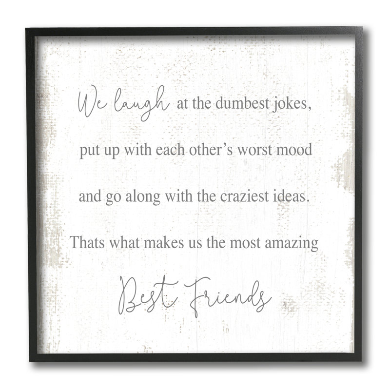 Amazing Best Friends, Giclée encadrée noir minuit, H 12 po x l 12 po x P 1,5 po