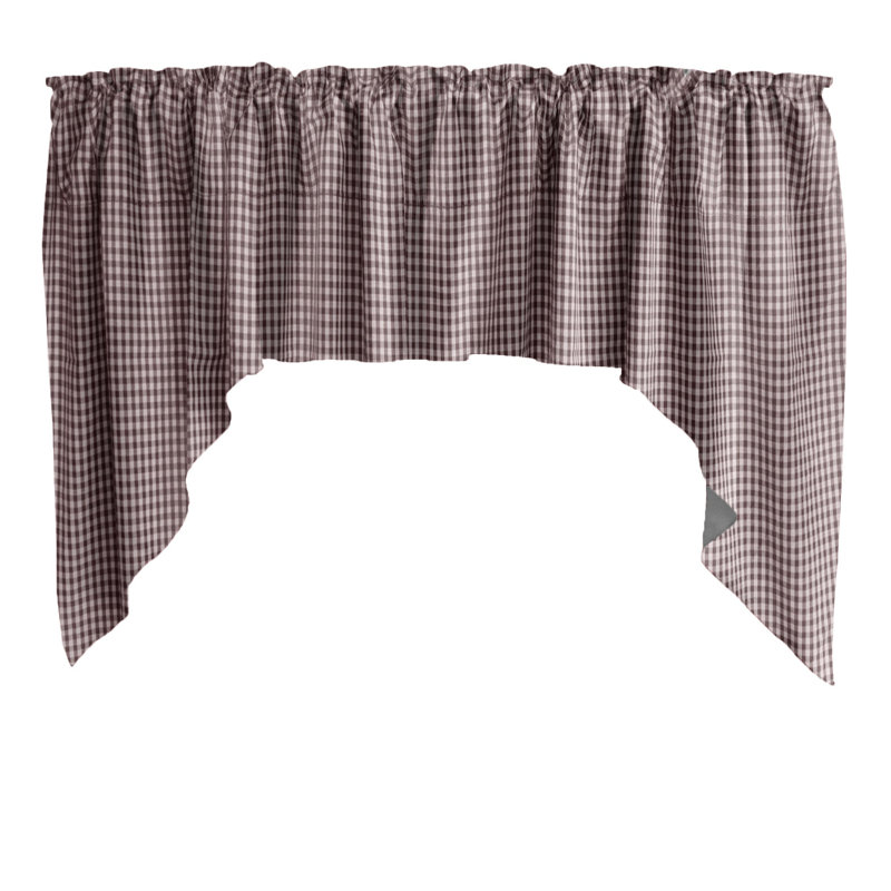 Cantonnière à carreaux Gingham, Bourgogne