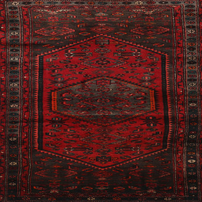 Tapis jaune clair/marron/noir