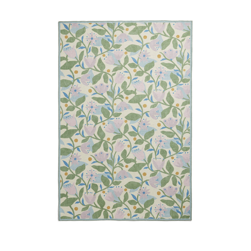 Scion Floral Digitally Printed 76cm X 150cm Area Rug