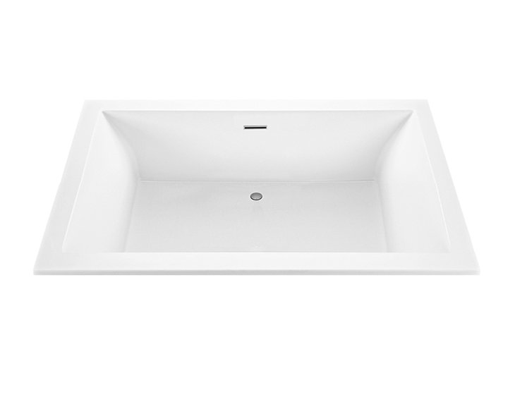 Andrea® 28 DoloMatte 66" x 30" Soaking Solid Surface Bathtub, Undermount