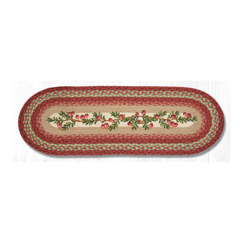 Chemin de table Earth Rugs Cranberries, 13" x36"