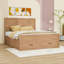 Grand lit plateforme en bois avec tête de lit et 6 tiroirs-746304496