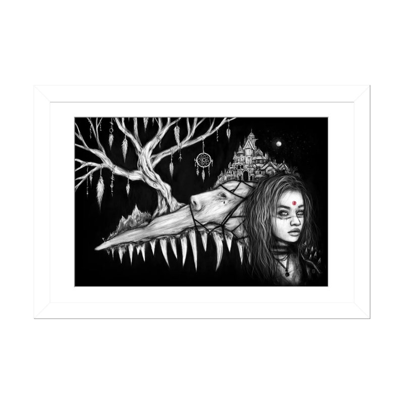 «Dreamer», reproduction d'art sur papier encadré, 32" x 24", Framed Paper, White