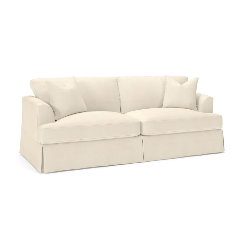 Lucia 92.5'' Slipcovered Sofa, Bayou Natural Canvas